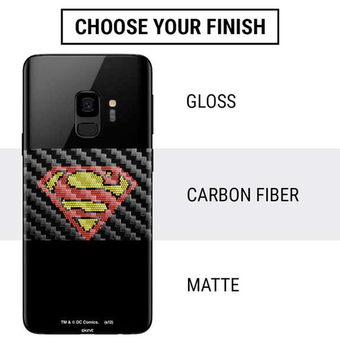 DC Comics Superman Logo Pixels Galaxy S9 Skin